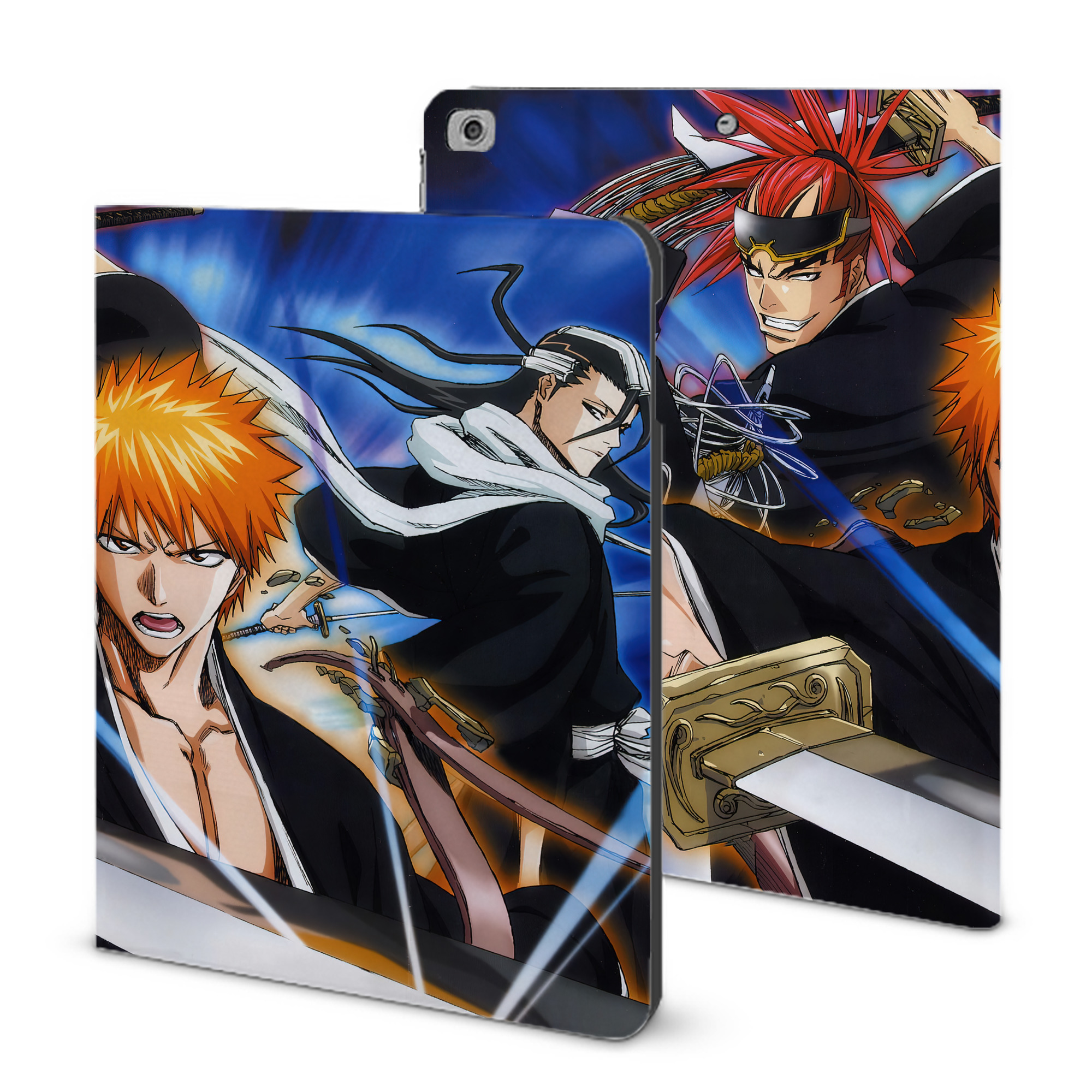 （画像用） ブリーチ BLEACH IPad ケース ブック型 PUレザー TPU 耐衝撃 軽量 薄型 ペン収納なし 全面保護 IPad 各モデル対応